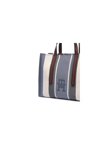 Tommy Hilfiger Rankinė Th City Satchel Jacquard mėlyna