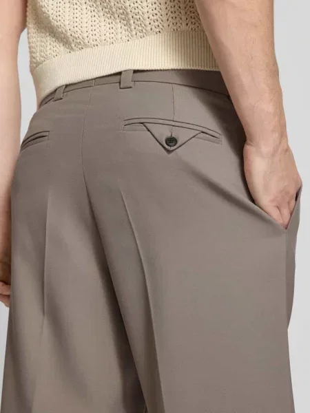 Spodnie garniturowe o kroju regular fit z dodatkiem model Hugo