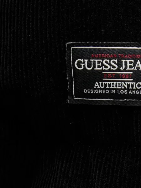 Вельветова куртка Guess Jeans зимова чорний