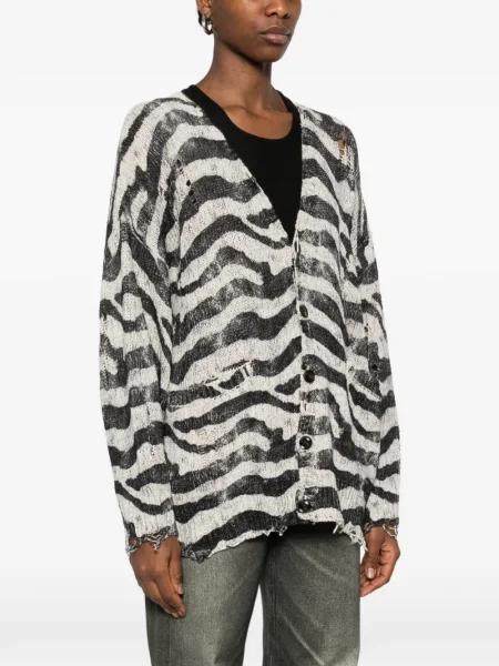 Kardigan R13 w zebrę