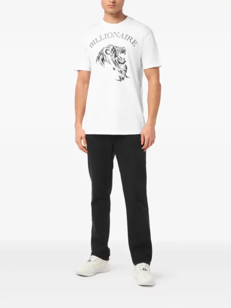 Tricou Billionaire cu imagine alb