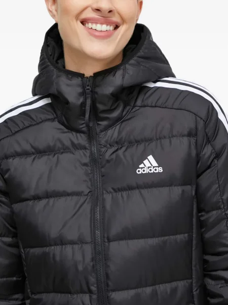 Sneakerși Adidas Superstar cu dungi cu glugă cu blană alb