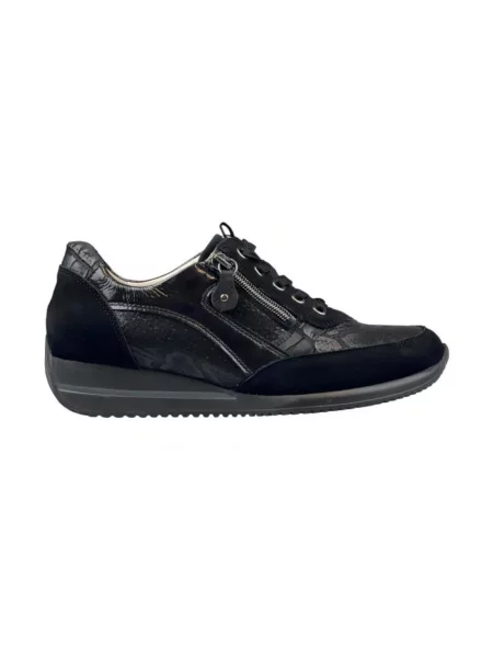Sneakersy Waldläufer skórzane czarne