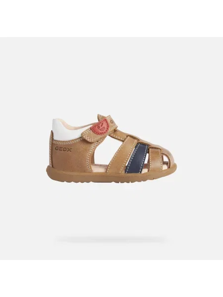 Sandały GEOX B SANDAL MACCHIA BOY brązowy