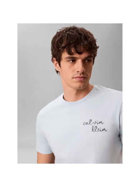 Tricou Calvin Klein Jeans albastru