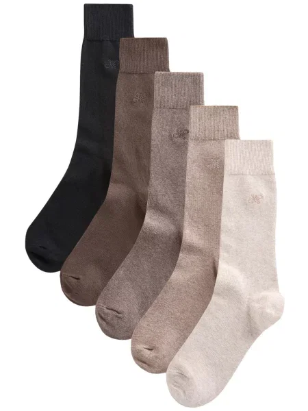 Next Nogavice ecru / progasto bež / čokolada črna