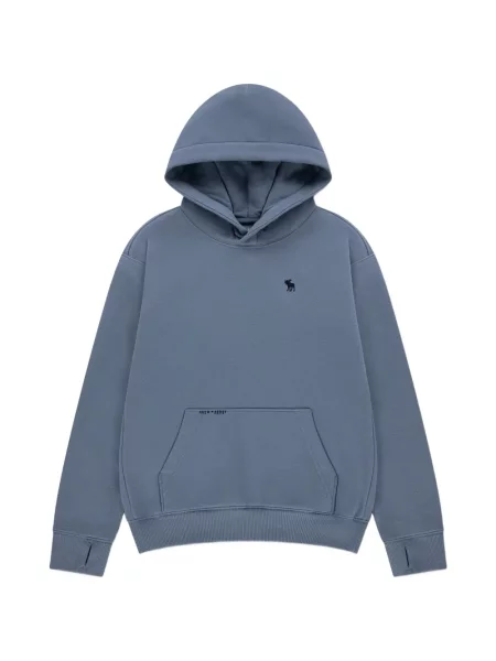 Hoodie Abercrombie Fitch μπλε