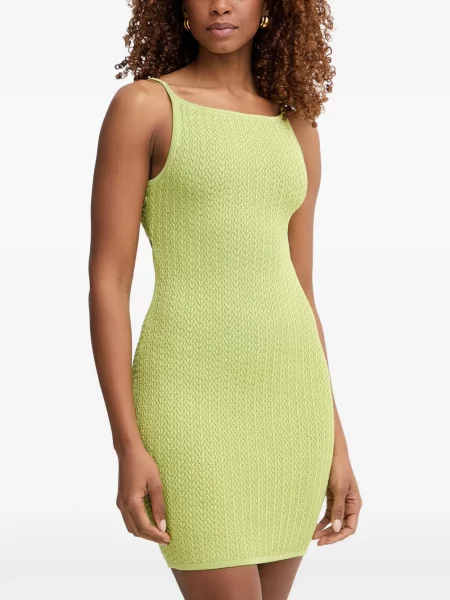 Rochie mini Guess tricotate verde