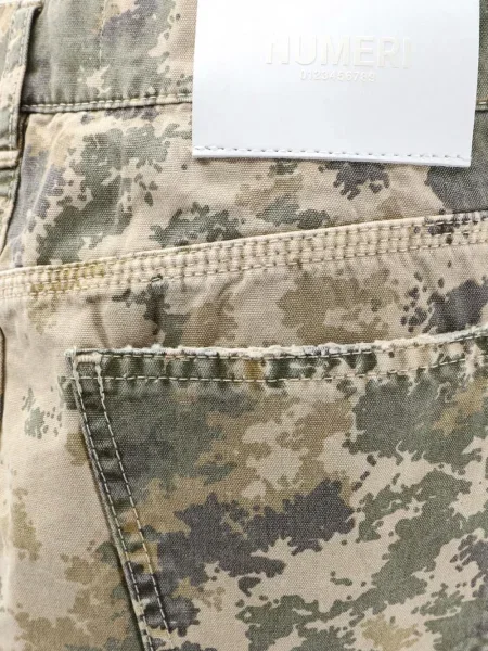 Fusta mini Numeri cu imagine cu model camuflaj verde