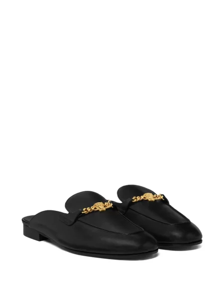 Papuci tip mules Versace din piele negru