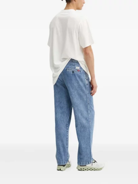 Blugi drepți Levi's® zdrențuiți negru