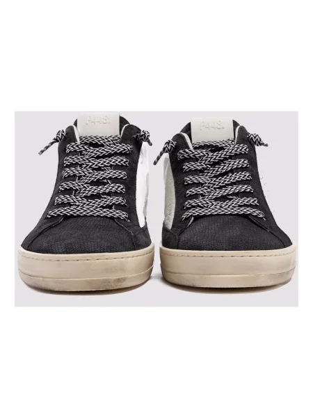 Sneakersy P448 skórzane czarne