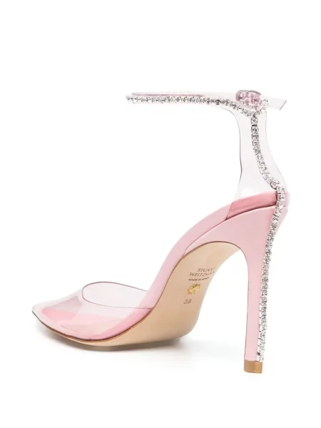 Bateliai Stuart Weitzman su kristalais rožinė