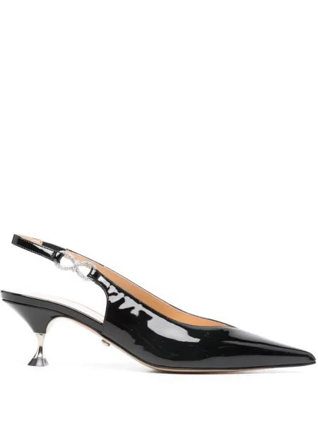 Pantofi cu toc Mach & Mach cu funde slingback negru