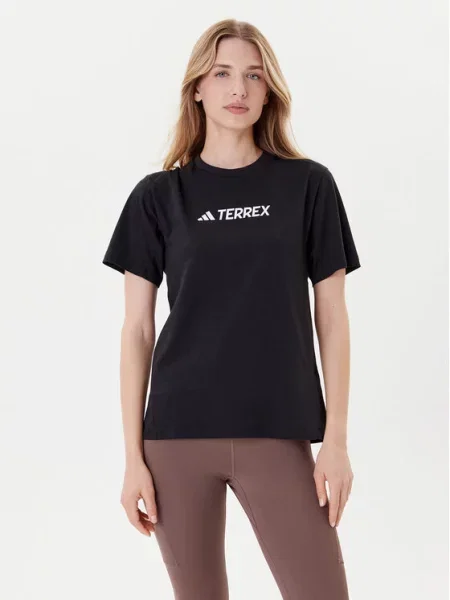 Adidas Marškinėliai Terrex Classic Logo Regular Fit juoda