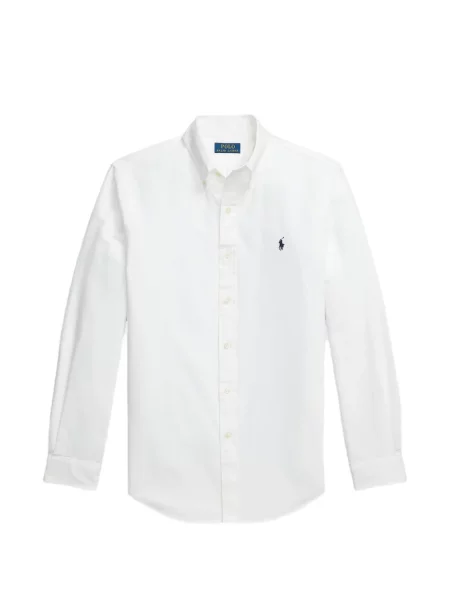 Tricou polo Polo Ralph Lauren cu autograf cu 5 buzunare în carouri gri