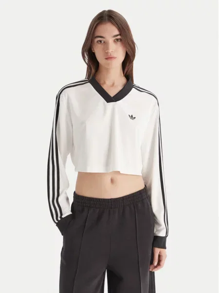 Adidas Bluzka adicolor Football Jacquard biały