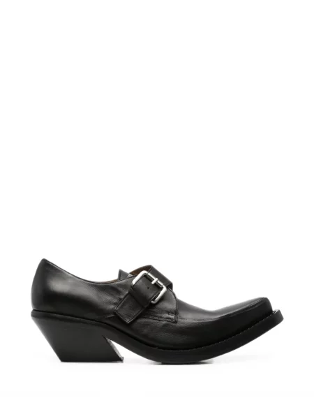 Pantofi derby Egonlab din piele cu cataramă negru