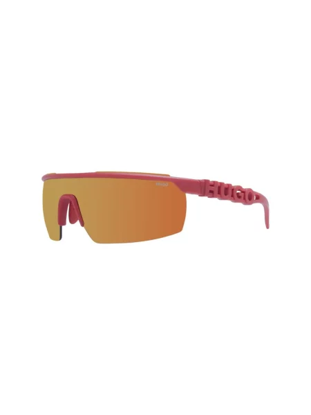 Lniane okulary przeciwsłoneczne Hugo Boss czerwone