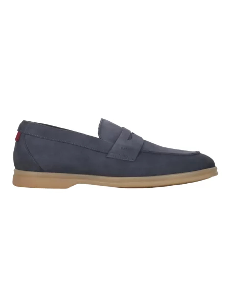 Półbuty Bally skórzane niebieskie