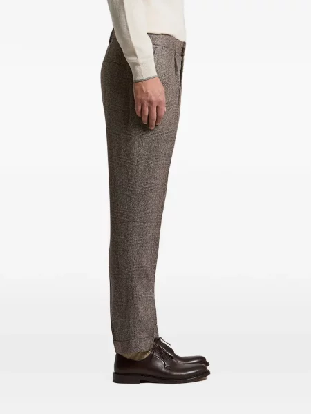 Pantaloni Peserico în carouri maro