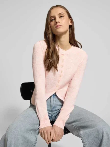 Kardigan o kroju regular fit z jednorzędowym zapięciem na model ELLA' Only różowy