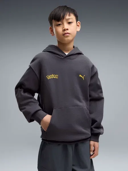 Дитяче Худі PUMA POKEMON RELAXED GRAPHIC темно-сірий сіре