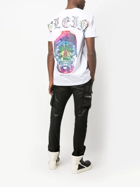Μπλούζα Philipp Plein με αυτόγραφο λευκό