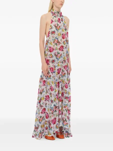 Virágos maxi ruha Msgm fehér