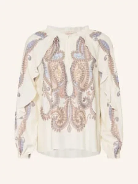 Ivi Collection Blůzkové Tričko krémová tmavě modrá béžová