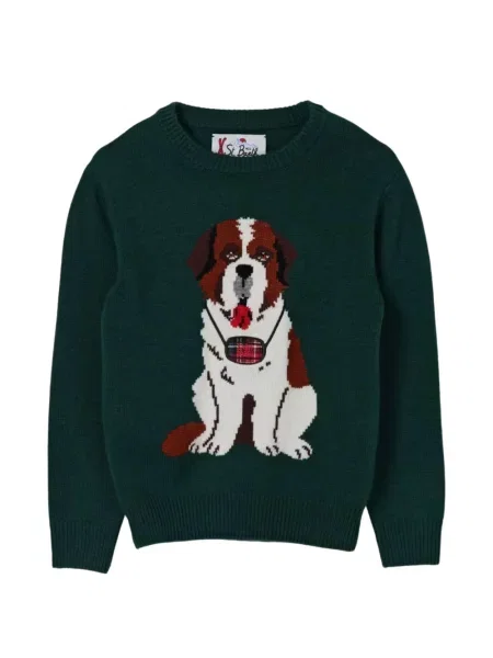 Sweter dziecięcy Mc2 Saint Barth zielony