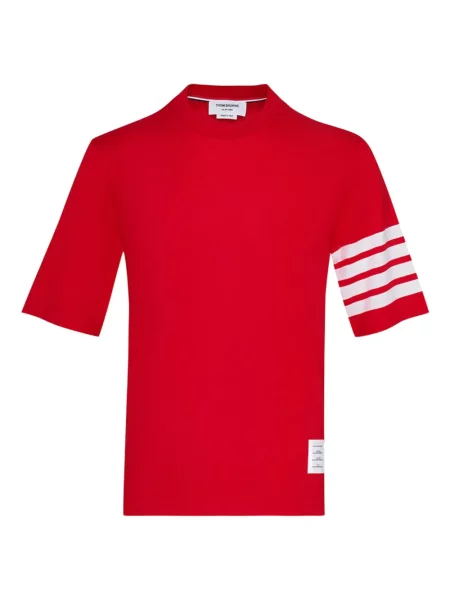 Tricou Thom Browne cu dungi roșu