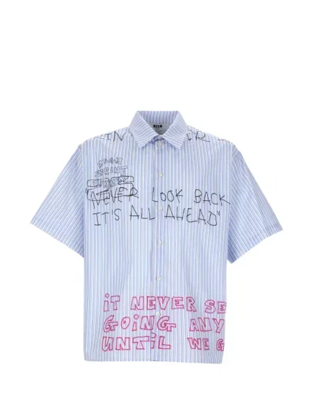 Cămașă Msgm cu imagine alb