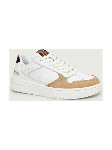 Just Cavalli Teniși din piele FONDO AZULA | piele întoarsă alb