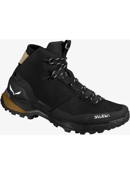 Buty trekkingowe Salewa Puez 2 Mid Powertex brązowe czarne