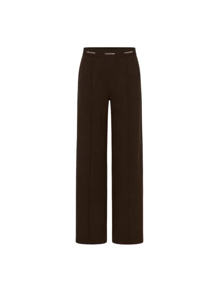 Spodnie dresowe Calvin Klein Jeans Terry Logo Waistband Track Pant Dark Coffee XS brązowe