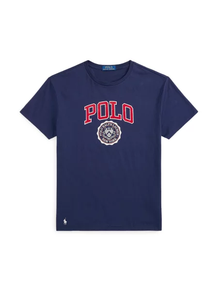 Polo Ralph Lauren Tricou bleumarin / roșu cireș alb