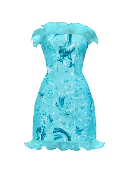 Sukienka jeansowa Versace Jeans Couture niebieska