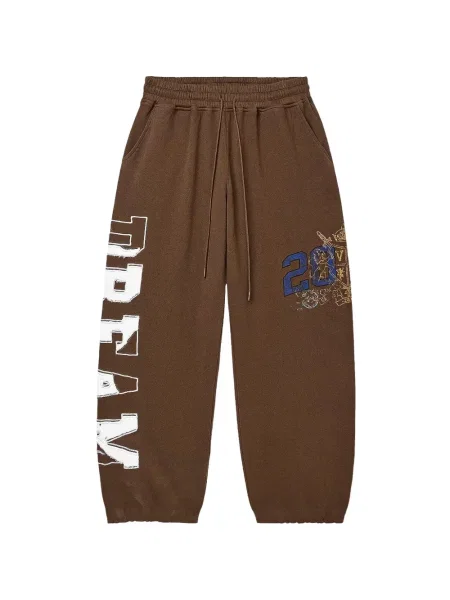 Pantaloni Vale cu imagine alergare maro