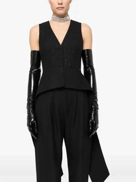 Vestă Nissa cu paiete negru