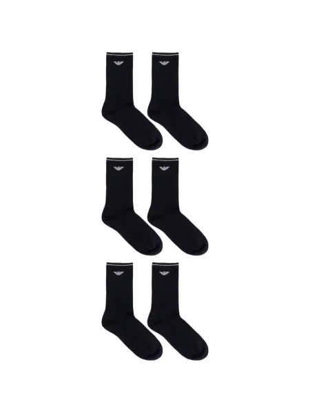 Șosete Emporio Armani cu broderie negru