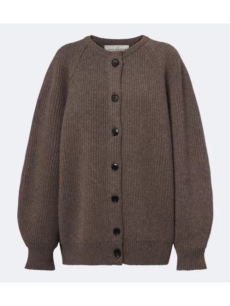 Cardigan Nour Hammour de lână maro
