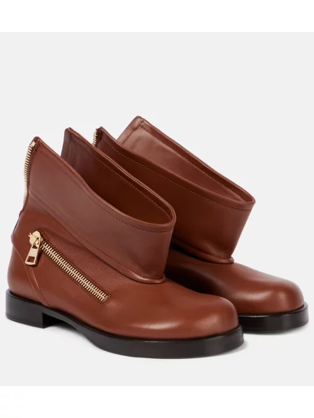 Botine Jw Anderson din piele biker maro