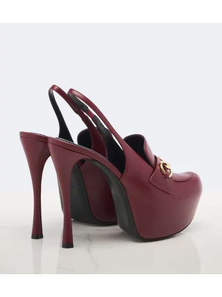 Pantofi cu toc Gucci din piele slingback