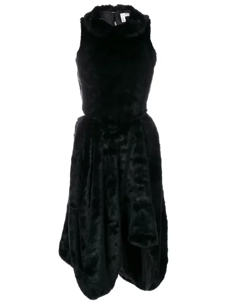 Oblekové srst vystřihnout šaty Comme Des Garçons Pre-owned černé