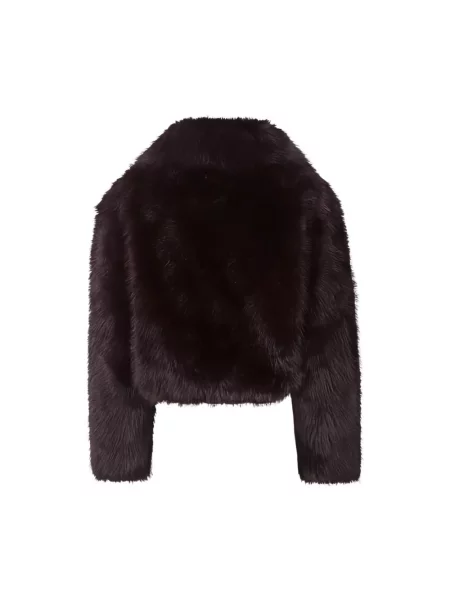 Kurtka The Frankie Shop ze sztucznego futra brązowa
