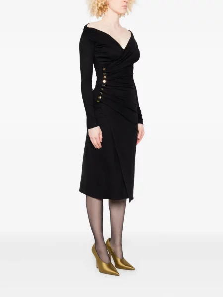 Rochie Elisabetta Franchi drapată de costum negru