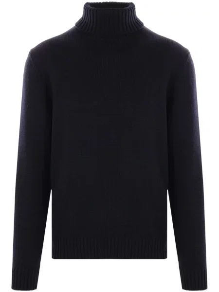 Dzianinowy sweter Zanone niebieski