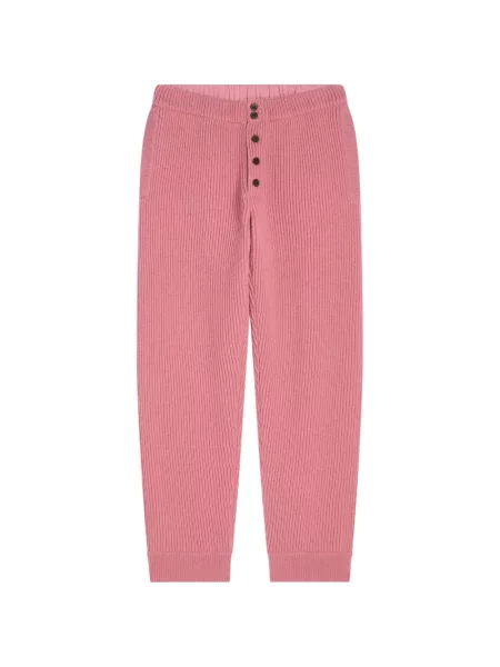 Pantaloni Dries Van Noten de lână roz