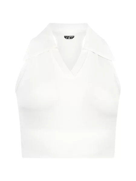Cropp top sport Plein Sport alb